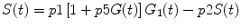 
$$ S(t)=p1\left[1+p5G(t)\right]{G}_1(t)-p2S(t) $$
